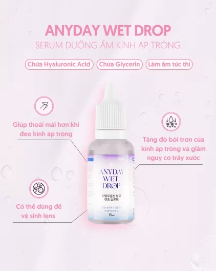 Anyday Wet Drop - Dung dịch nhỏ cấp ẩm dành cho kính áp tròng