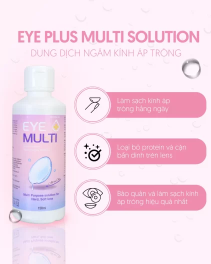 Nước Ngâm Lens Eye Plus Multi 150ml - Cấp ẩm, làm sạch và bảo quản lens