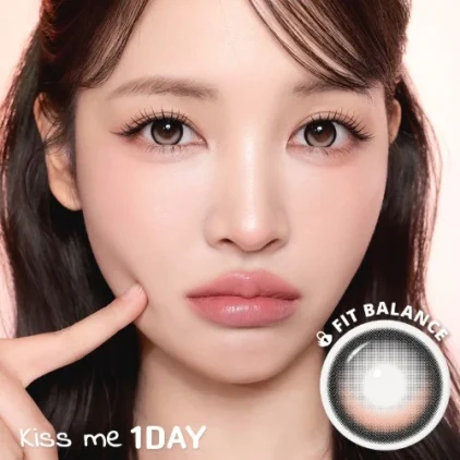 [Eyesme x I-Sha] Lens khóa trục 1 ngày Dekame Kiss Me - Milky Choco