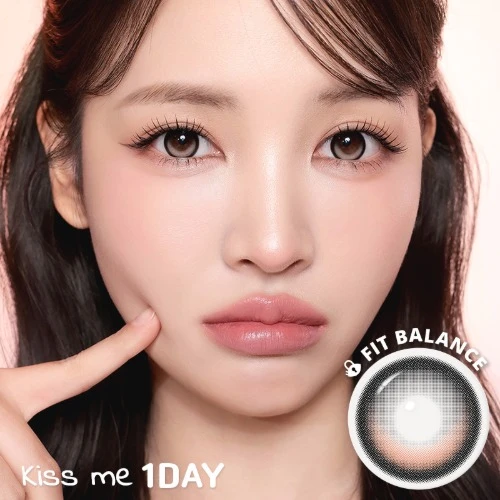 [Eyesme x I-Sha] Lens khóa trục 1 ngày Dekame Kiss Me - Milky Choco