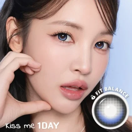 [Eyesme x I-Sha] Lens khóa trục 1 ngày Dekame Kiss Me - Blue Pop