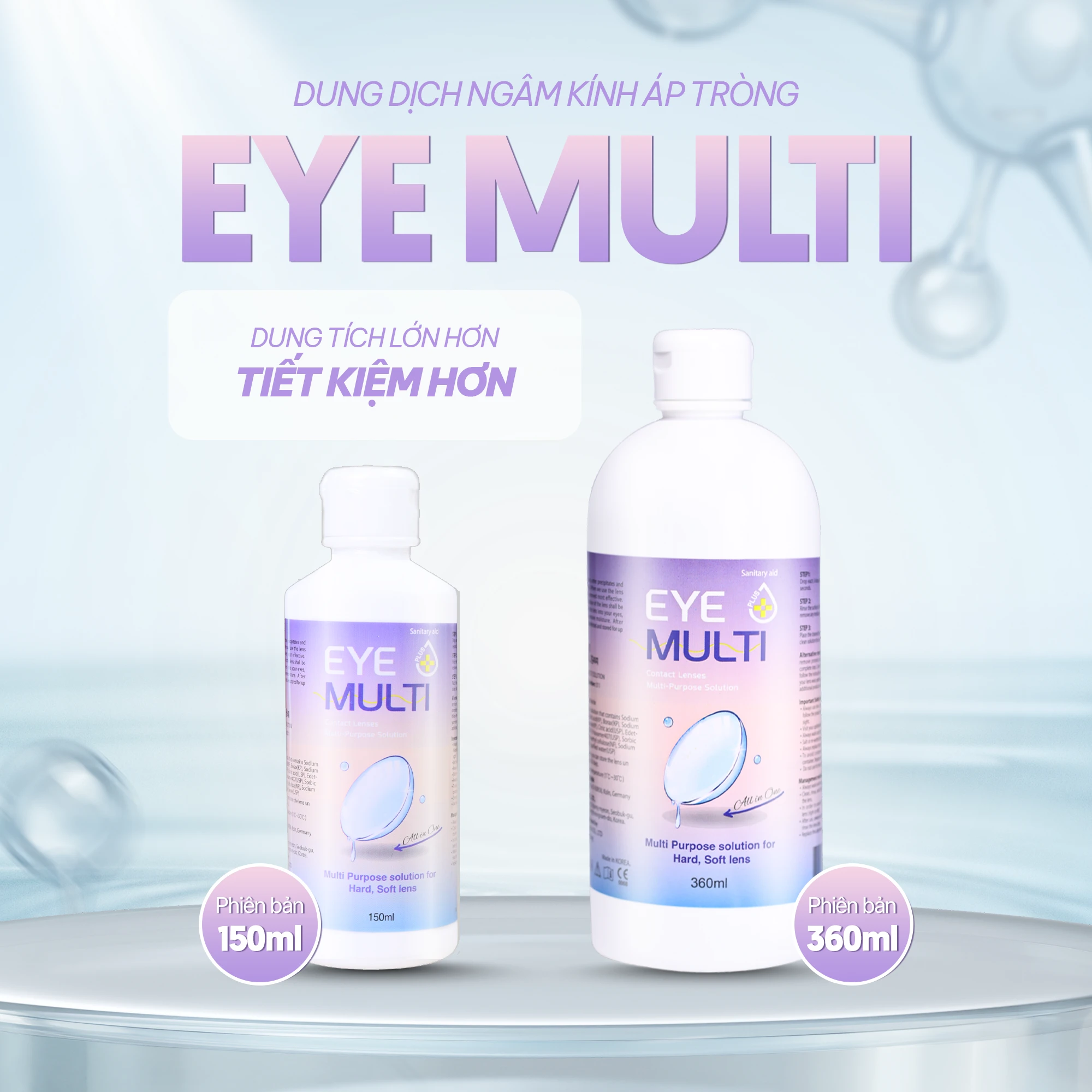Nước ngâm lens Eye Multi - Cấp ẩm, làm sạch và bảo quản lens